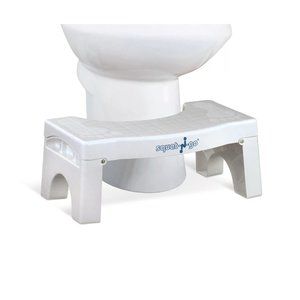 Squat N Go Folding Squatting Stool - 7" Folding Toilet Stool - White